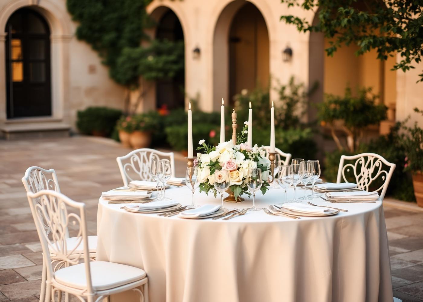 Mise en place in cortile barocco - Noto - Wedding Gavriella